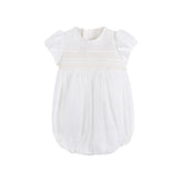 AMAYA EMBROIDERED SMOCKED ROMPER